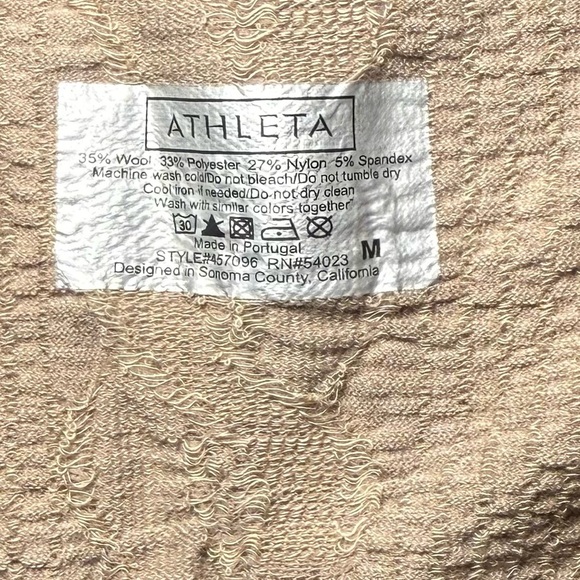 Athleta Tan/Khaki Long Sleeve Top M - Picture 5 of 8